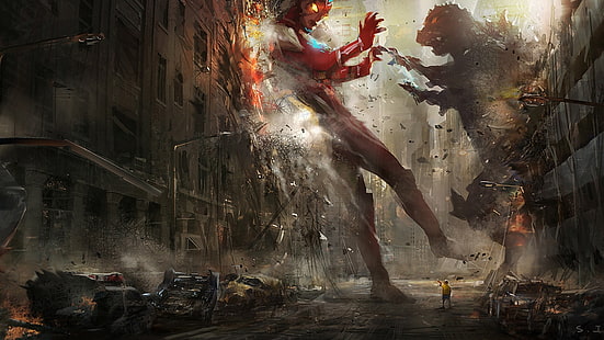 HD wallpaper: Godzilla, city, artwork, destruction, sunset, cloud - sky,  nature | Wallpaper Flare