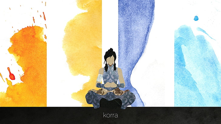 Avatar: The Last Airbender, The Legend of Korra, yellow, blue, HD wallpaper