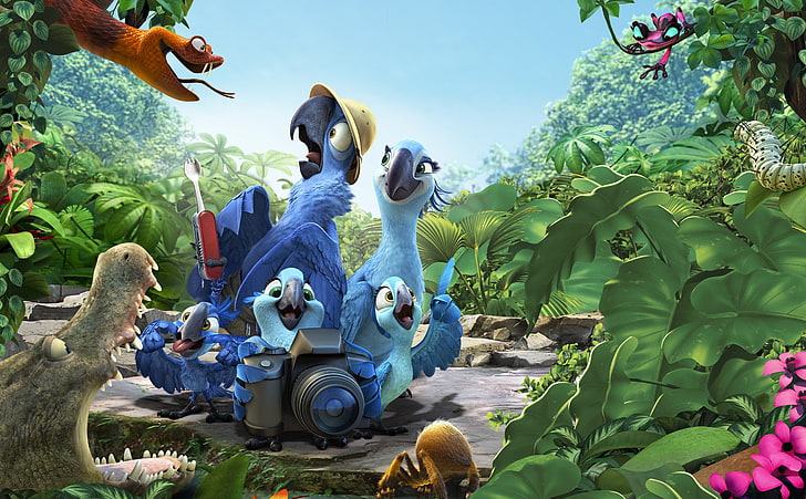Rio 2 Amazon, Rio movie poster, Cartoons, Others, Blue, Journey, HD wallpaper