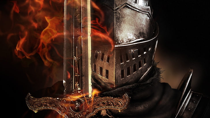 knight digital wallpaper, person holding gray sword, Dark Souls