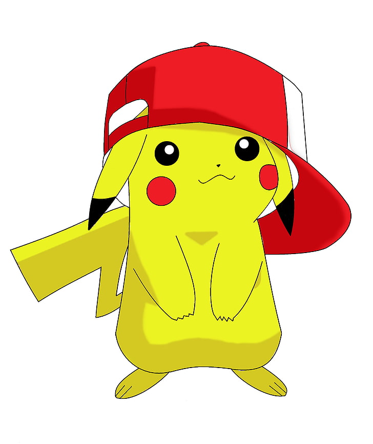 Pokemon Pikachu illustration, background, white, HD wallpaper