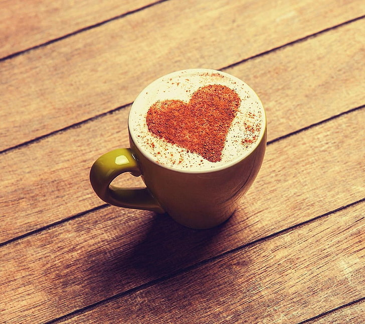 coffee, drink, love, food and drink, wood - material, cup, mug, HD wallpaper