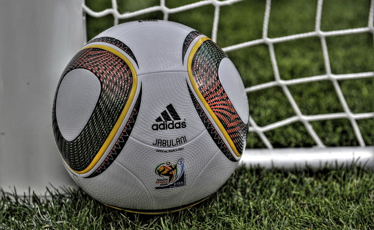 Fifa World Cup South Africa 2010 Ball, white, yellow, and black adidas soccer ball