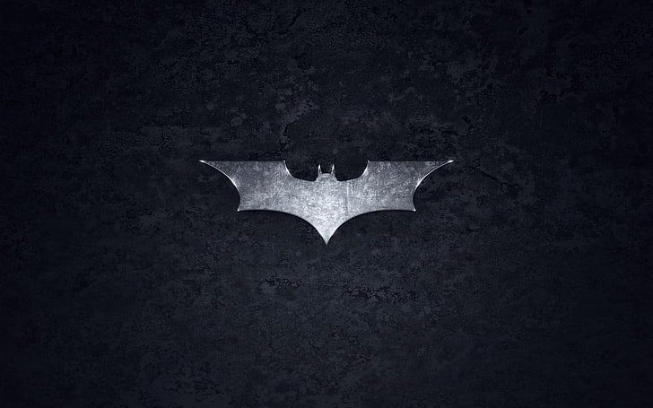 Batman logo, grey, backgrounds, black Color, dark, abstract, textured, HD wallpaper