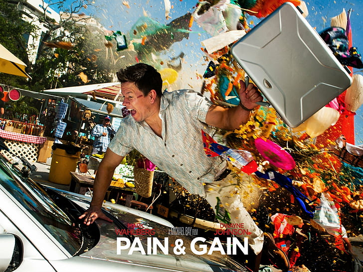 Pain & Gain Mark Wahlberg HD, pain and gain poster, movies, HD wallpaper