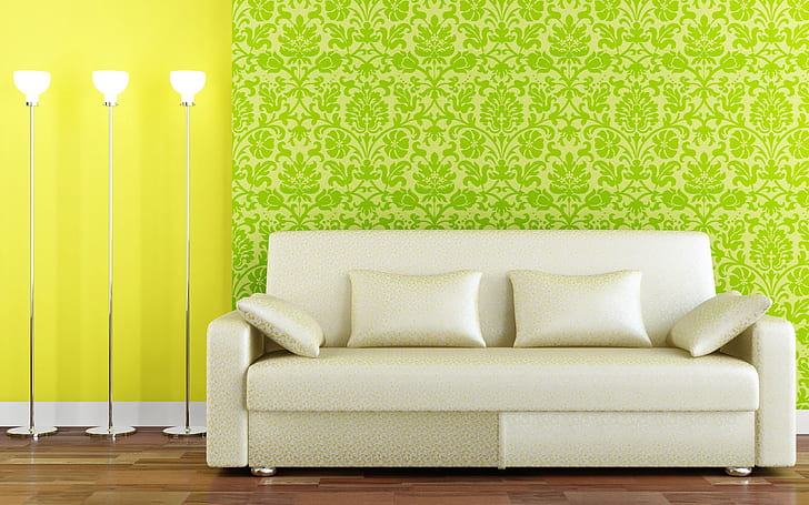 Hd Wallpaper Beautiful Sofa Lounge, White Leather Sofa Pillows