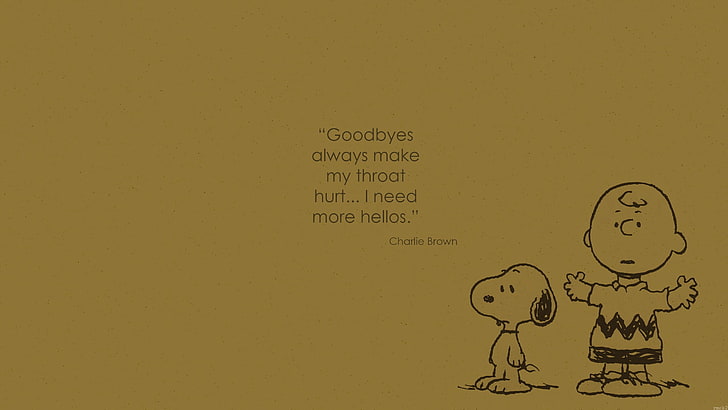 snoopy charlie brown quote, copy space, communication, no people, HD wallpaper