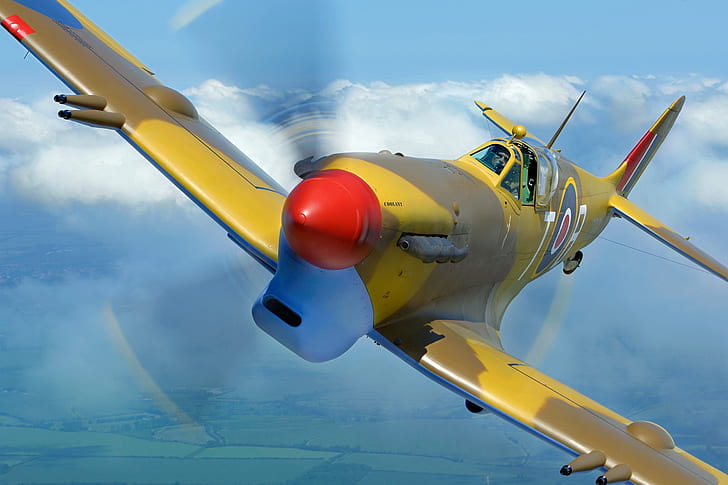 Fighter, Spitfire, Supermarine Spitfire, RAF, The Second World War, HD wallpaper