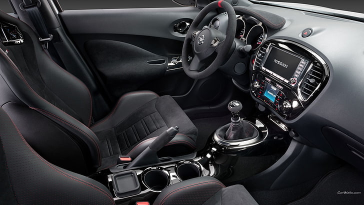 black and gray car interior, Nissan Juke, vehicle, mode of transportation, HD wallpaper