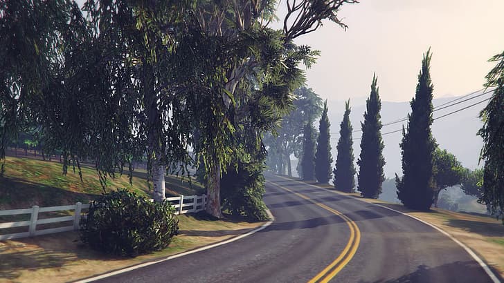 GTA5, GTA Online, GTA Landscape, GTA Photography, trees, sunrise