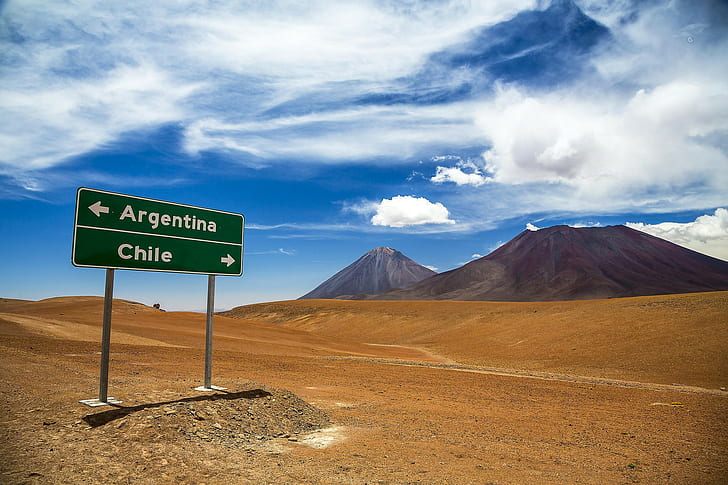 Andes mountains, pointer, Argentina, Chile