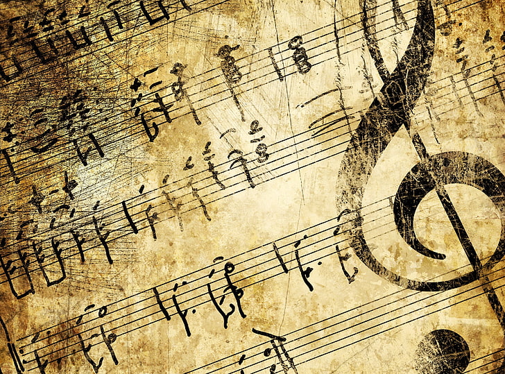 Vintage Music Sheets, music notes wallpaper, history, the past, HD wallpaper