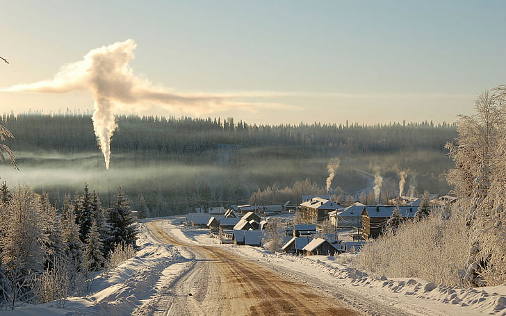 winter, landscape, Siberia, Russia, HD wallpaper