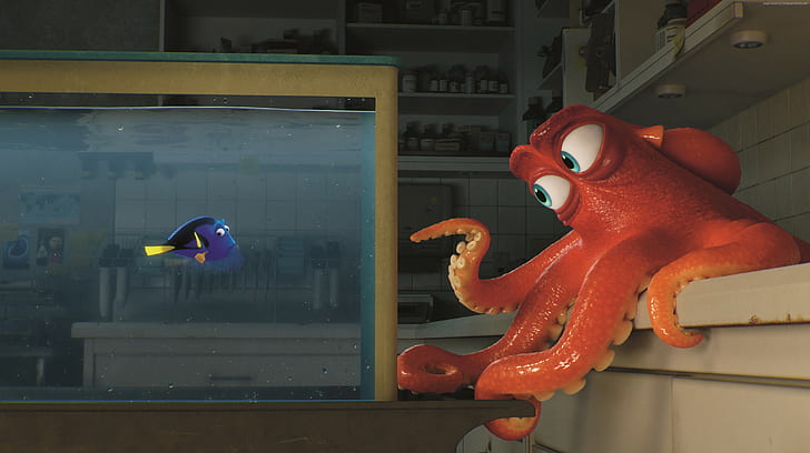 Pixar, animation, Finding Dory, nemo, fish, HD wallpaper