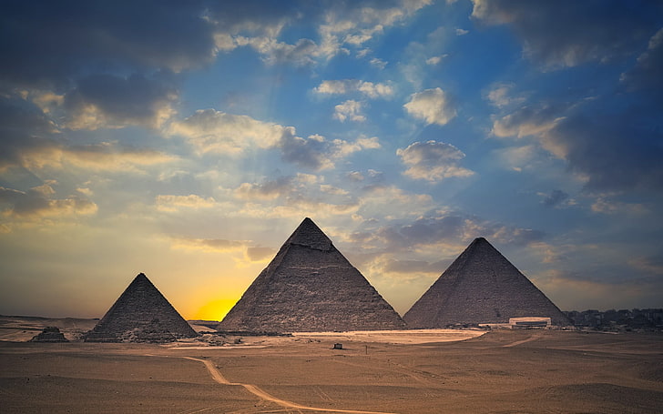 The Great Pyramid,Egypt, Pyramids of Giza, Tourism, sand, landscape, HD wallpaper