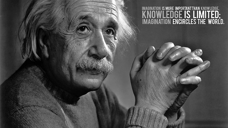 Albert Einstein, quote, motivational, black And White, people, HD wallpaper