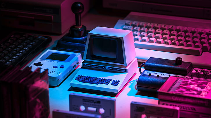 nostalgia, Commodore 64, GameBoy, console, consoles, PC gaming, HD wallpaper