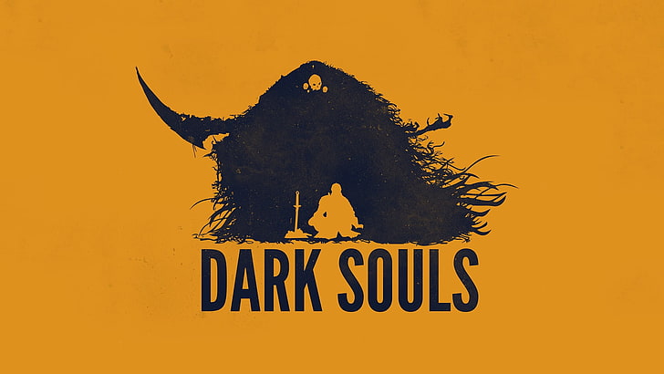 Dark Souls digital wallpaper, video games, minimalism, illustration