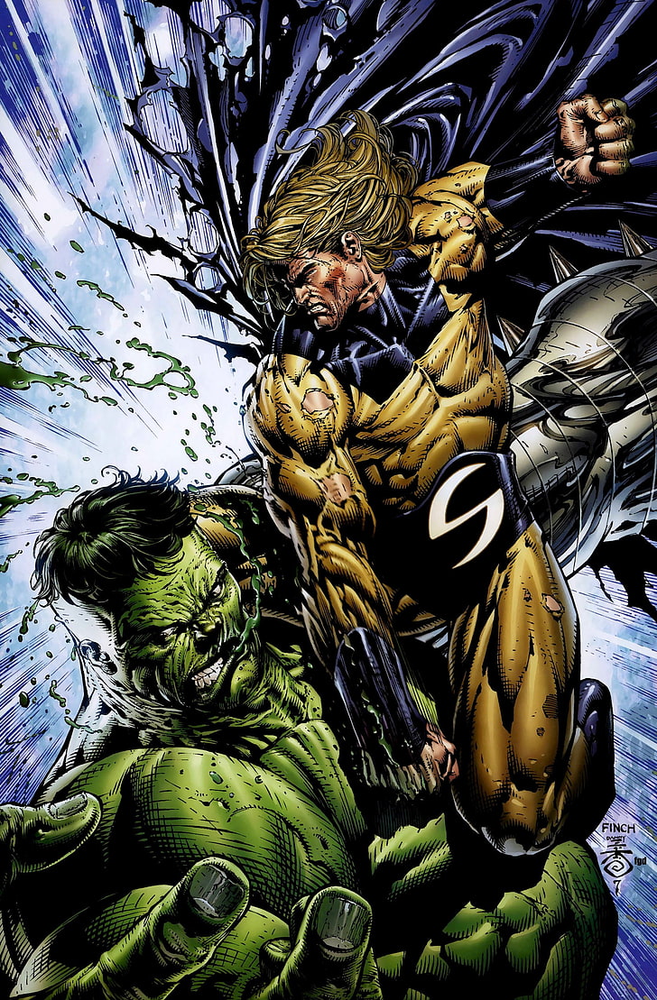 The Incredible Hulk vs Shazam, Marvel Comics, Sentry, food and drink, HD wallpaper