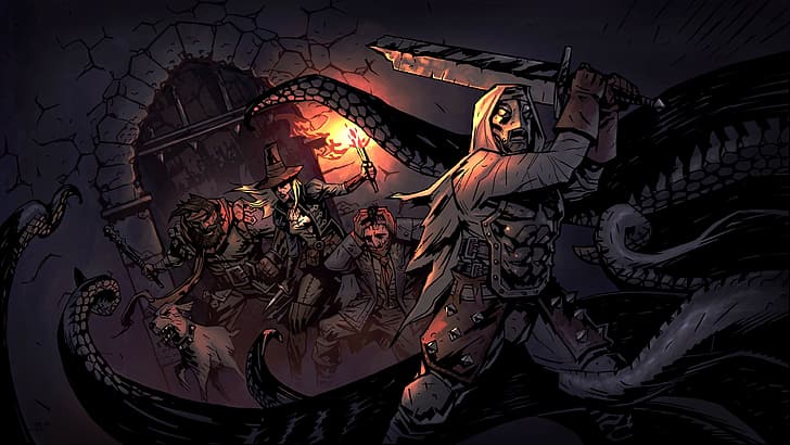 HD wallpaper: Darkest Dungeon, fighting, sword, knight | Wallpaper Flare