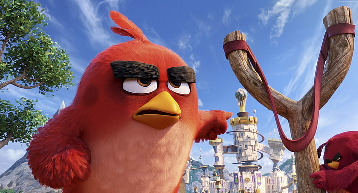 red, Best Animation Movies of 2016, Angry Birds Movie, HD wallpaper