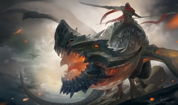 fantasy art, dragon