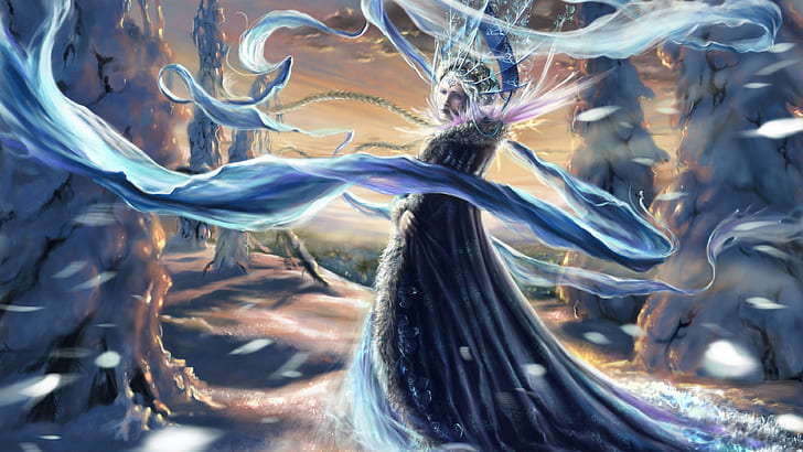 Ice godess, chronicles of narnia ice queen graphic, fantasy, 3840x2160