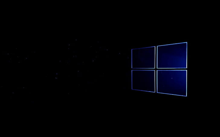windows 10, copy space, indoors, night, blue, no people, technology HD wallpaper