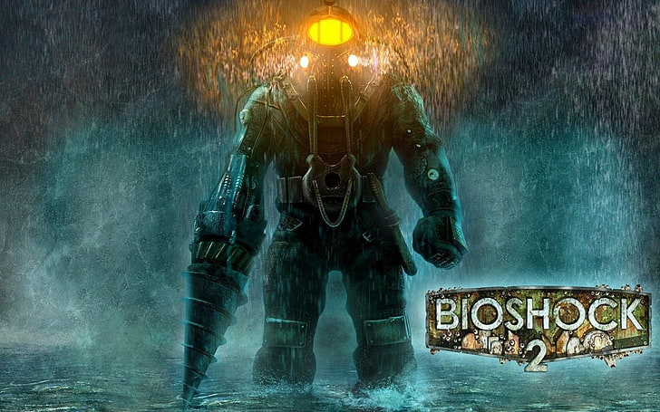 BioShock, Rapture, Big Daddy, BioShock 2, video games, one person, HD wallpaper