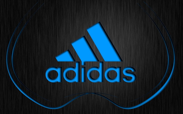 Adidas Blue Logo, soccer, ball, HD wallpaper