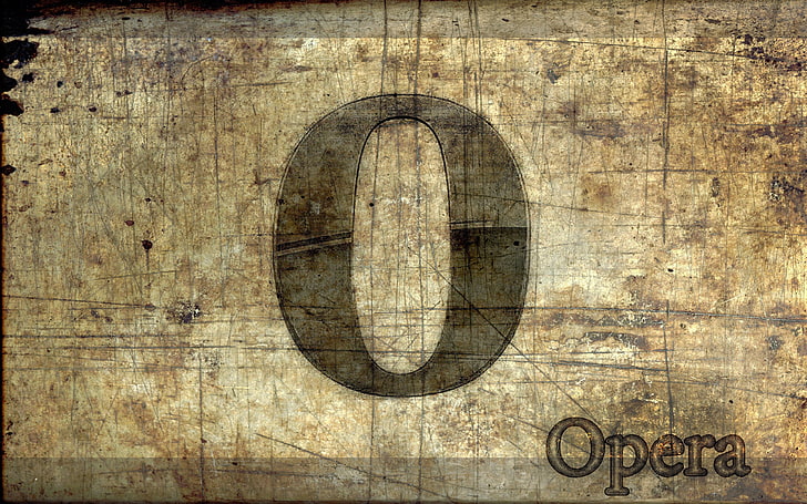 Opera logo, browser, background, vintage, backgrounds, wood - Material