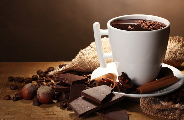 Food, Hot Chocolate, Cinnamon, Cup, Still Life, HD wallpaper