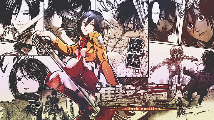 Shingeki no Kyojin, Mikasa Ackerman, anime girls, manga, representation, HD wallpaper