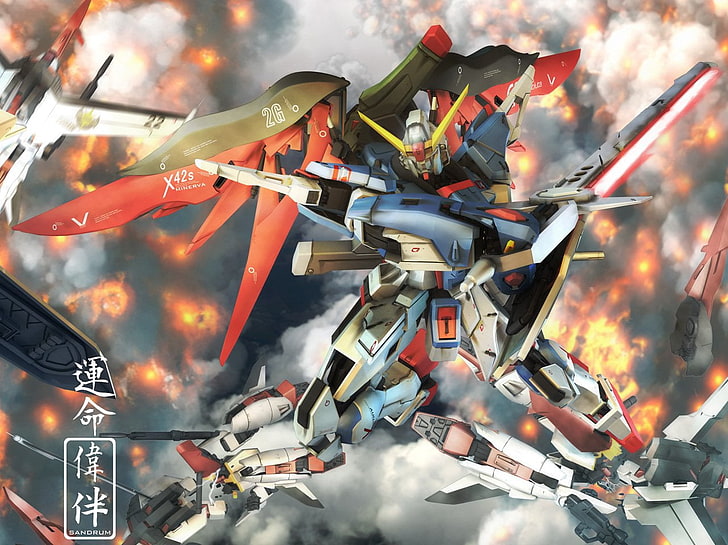 Gundam Seed illustration, Anime, Mobile Suit Gundam Seed, motion, HD wallpaper
