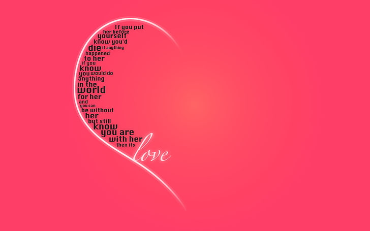 HD wallpaper: half heart illustration, love, holiday, feelings, pink  background | Wallpaper Flare