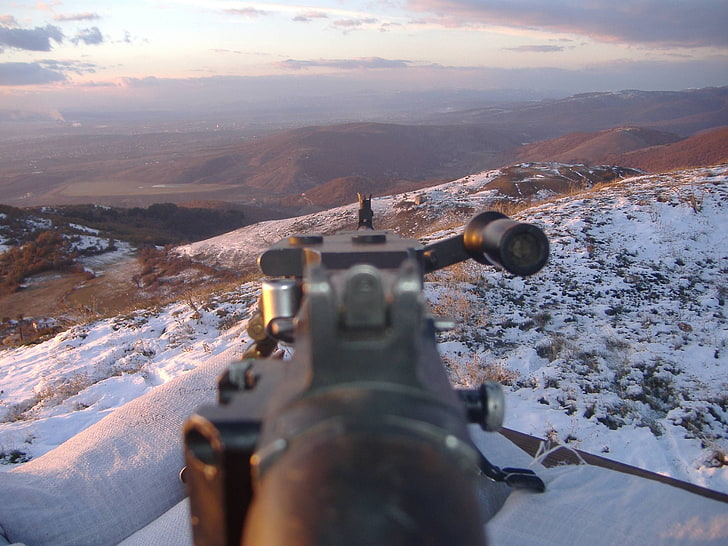 rifle, snow, winter, mountain, scenics - nature, cold temperature