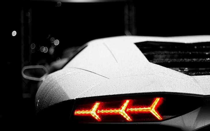 untitled, car, Lamborghini, close-up, no people, night, illuminated, HD wallpaper