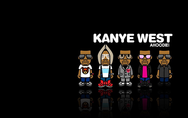 Kanye West, music, image, hip-hop, vector, illustration, symbol, HD wallpaper