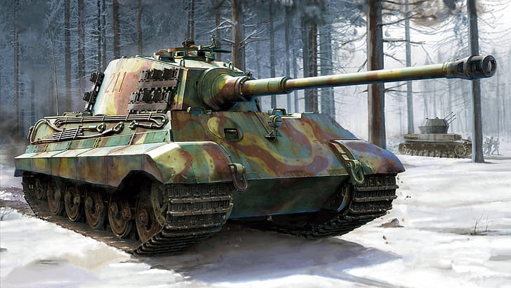 King tiger, Tiger II, Royal tiger, Panzerkampfwagen VI, German heavy tank, HD wallpaper