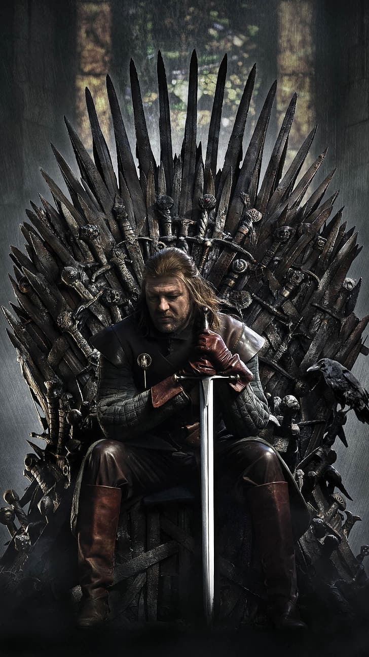 Ned Stark, Iron Throne, HD wallpaper