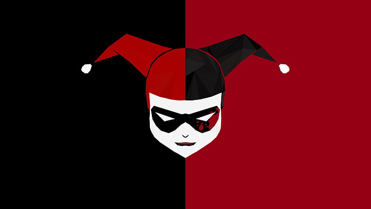 Harley Quinn digital wallpaper, poly, Batman, Joker, Batman: The Animated Series