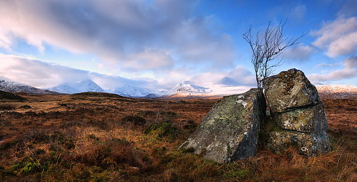 photography of gray rocks during day time, Scotland, Rannoch Moor