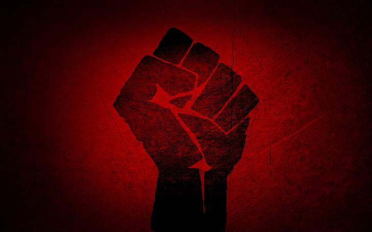 fists, Raised Fist, red, no people, architecture, indoors, history, HD wallpaper