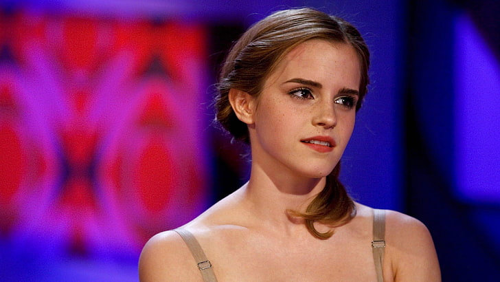 Emma Watson, women, celebrity, actress, people, portrait, headshot, HD wallpaper