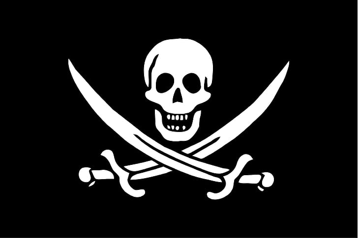 Pirate Flag, skull and bones, HD wallpaper