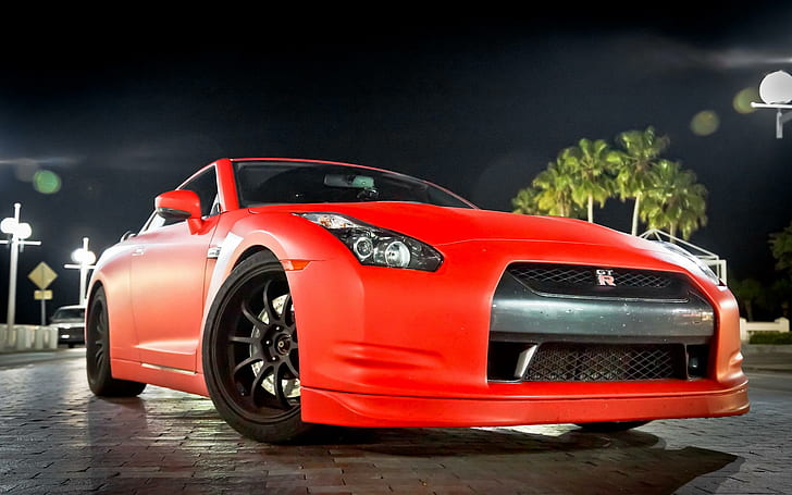 HD wallpaper: Nissan GTR Matte Red, red coupe, cars | Wallpaper Flare