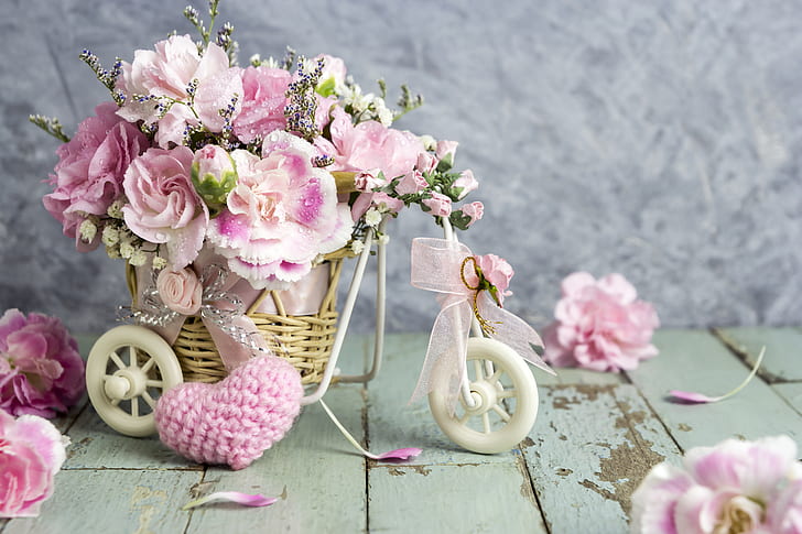 HD wallpaper: love, flowers, heart, petals, bucket, pink, vintage, wood,  beautiful | Wallpaper Flare