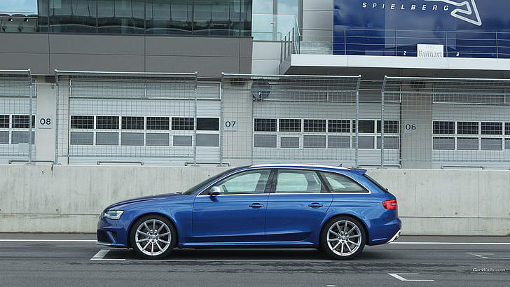 Audi RS4, blue cars, vehicle, HD wallpaper
