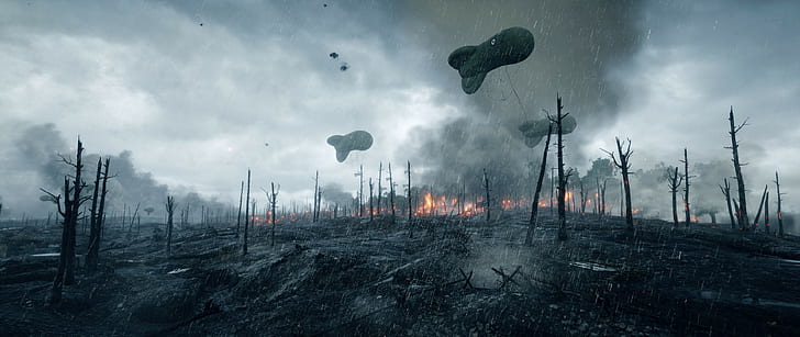 soldier battlefield 1 ea dice world war i war video games, forest fire, HD wallpaper