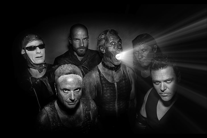 six man band, Metal, Rammstein, Music, Till Lindemann, Richard Z. Kruspe, HD wallpaper